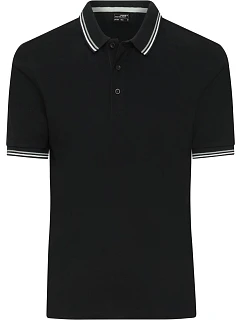 Daiber JN 1306 Pánské těžké piqué polo s proužky 02.1306 black/white/grey