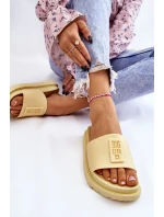 Dámské pantofle Big Star model 21582438 Žluté - Big Star Shoes