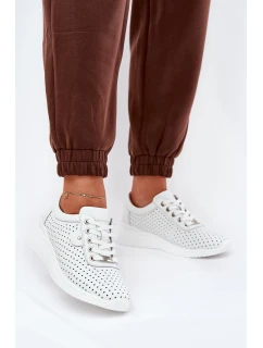 Dámské Kožené Sportovní Boty Vinceza 79532 Bílé