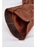 Semišové Dámské Boty Na Podpatku Camel model 21705043 - Zazoo