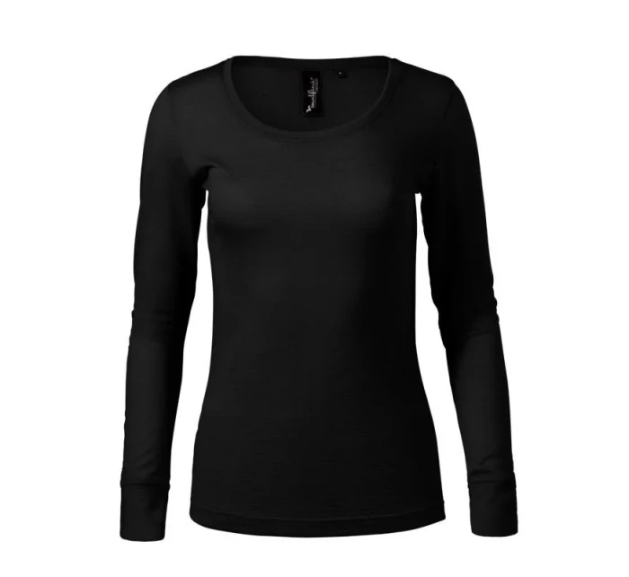 Dámské tričko s dlouhým rukávem Premium Merino Rise model 19499256 Černá - Malfini Dámské tričko s dlouhým rukávem Premium Merino Rise model 19499256 Černá - Malfini