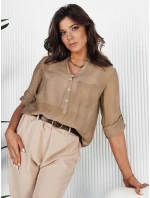 Dámská khaki košile LUNA FashionStreet RY2324