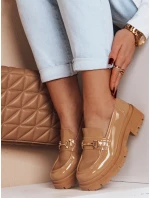 Dámské lakované mokasíny khaki model 21983972 - Dstreet