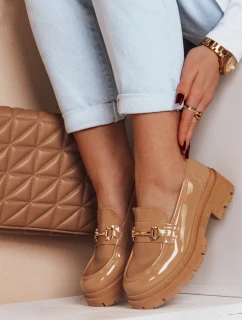 Dámské lakované mokasíny khaki model 21983972 - Dstreet