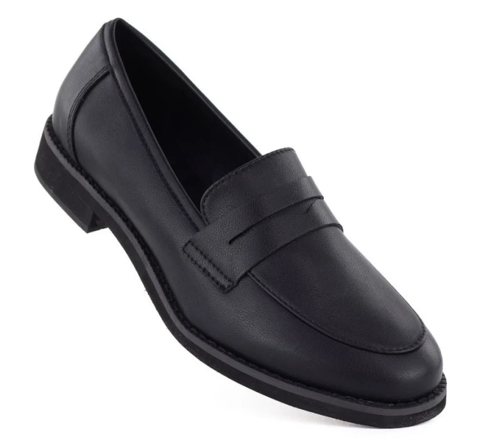 Kožené polobotky Jezzi černé SFY25128