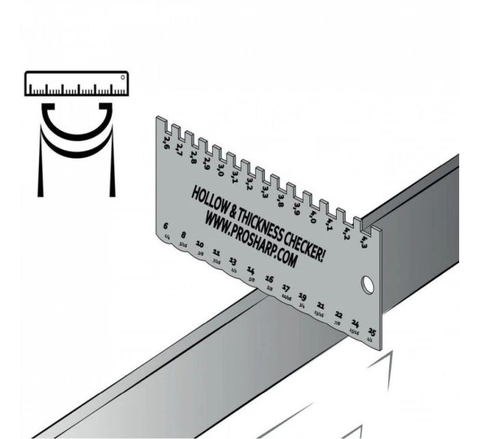 Měřidlo tloušťky a hloubky ostří Prosharp