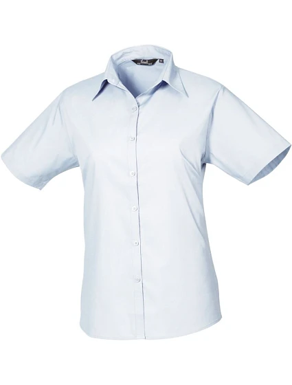 Premier PR 302 Popelínová halenka s krátkým rukávem 39.0302 light blue Premier PR 302 Popelínová halenka s krátkým rukávem 39.0302 light blue