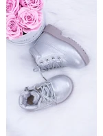 práškové stříbrné teplé Dětské boty traper Dexter práškové stříbrné teplé Dětské boty traper Dexter