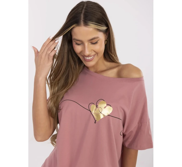 T shirt CLM TS model 21121818 ciemny różowy - FPrice