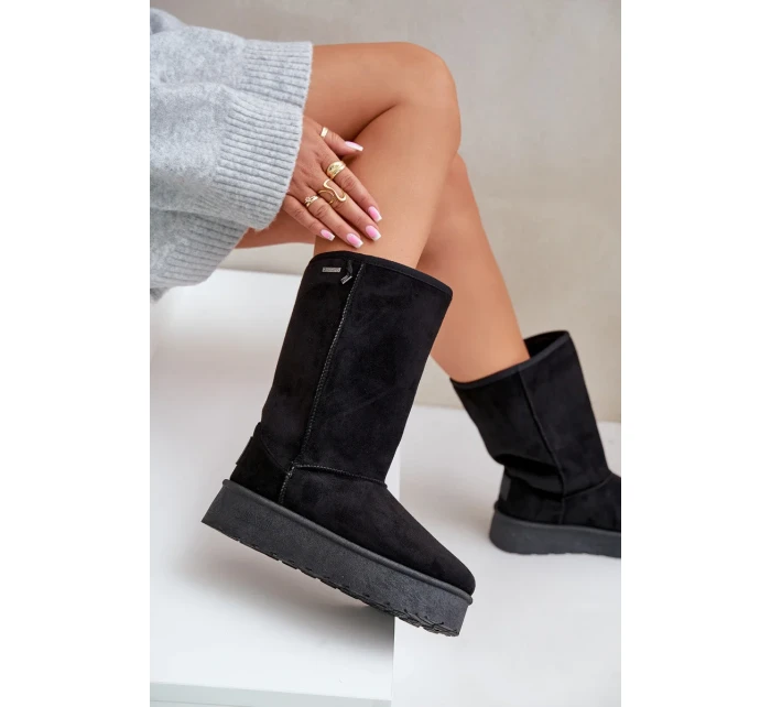 Vysoké Sněhule Na Platformě Big Star OO274895 Černé