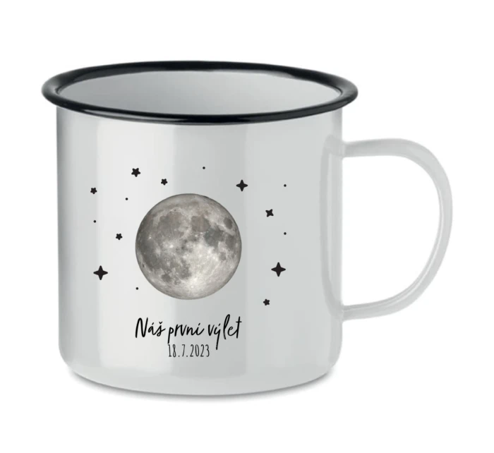 Personalizovaný retro plecháček s měsíční fází 