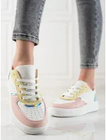Originální dámské vícebarevné  tenisky bez podpatku 8757