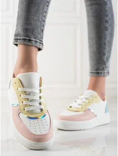 Originální dámské vícebarevné  tenisky bez podpatku 8757