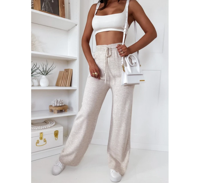 Dámské kalhoty se širokými nohavicemi LAKELIFE light beige FashionStreet UY1686 Dámské kalhoty se širokými nohavicemi LAKELIFE light beige FashionStreet UY1686