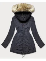 CIEPŁA DAMSKA PARKA ZIMOWA GRANATOWA model 21241751 - MHM