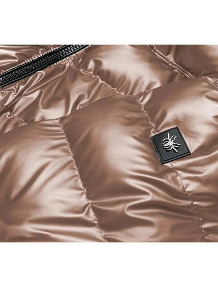 Světle hnědá prošívaná bunda pro přechodné období model 17144761 - S'WEST