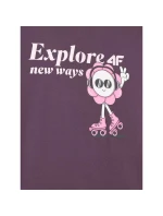 Dívčí tričko oversize s potiskem 4F 4FJRSS25TTSHF2586-50S Dívčí tričko oversize s potiskem 4F 4FJRSS25TTSHF2586-50S