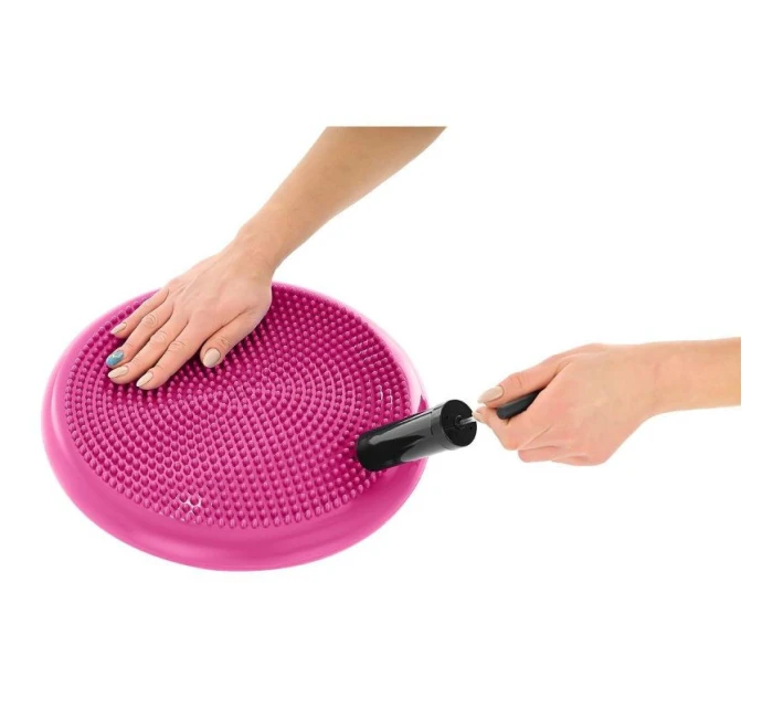 SENSOMOTOR CUSHION DISK S PUMPIČKOU 33CM RŮŽOVÝ ENERO FIT