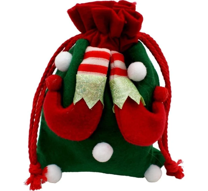 Vánoční dárková taška 20x15CM ELFA'S LEGS Vánoční dárková taška 20x15CM ELFA'S LEGS