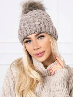 Čepice model 18745634 tmavě béžová - K-Fashion