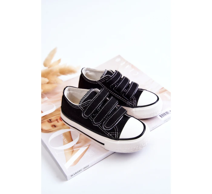 Dětské tenisky na suchý zip Černá Bernie Dětské tenisky na suchý zip Černá Bernie