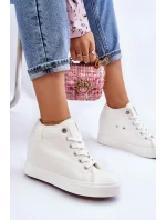 Vysoké tenisky na klínu Big Star Bílé model 21608832 - Big Star Shoes Vysoké tenisky na klínu Big Star Bílé model 21608832 - Big Star Shoes