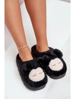 Teplé Kožešinové Pantofle Dámské Černé model 21677911 - Boto Teplé Kožešinové Pantofle Dámské Černé model 21677911 - Boto