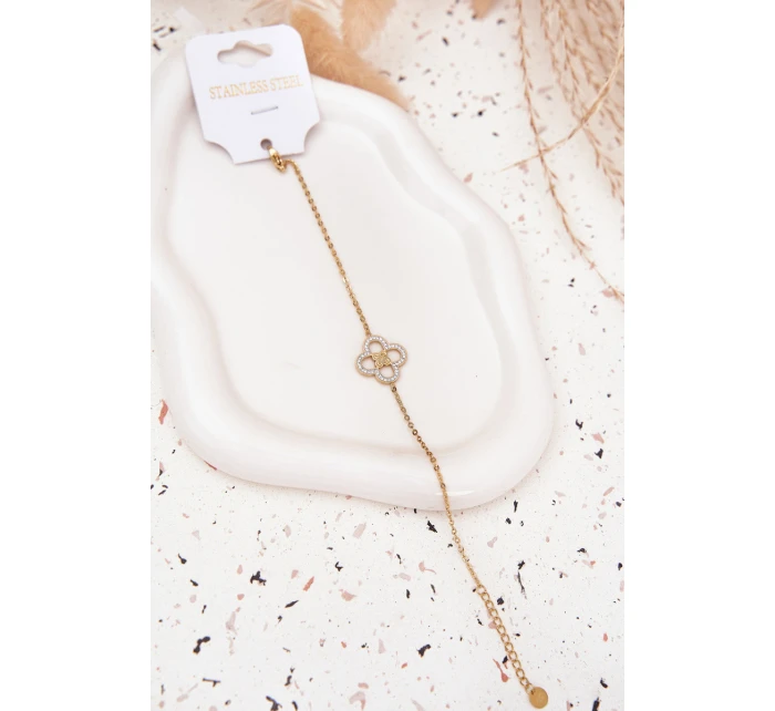 Dámský náramek ze chirurgické oceli Zlatý Dámský náramek ze chirurgické oceli Zlatý