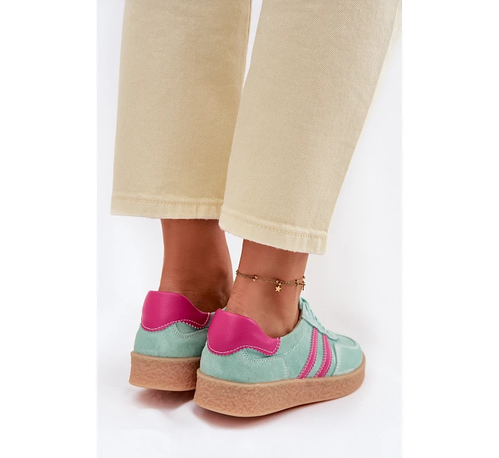 Dámské kožené semišové tenisky model 22101263 - S.Barski