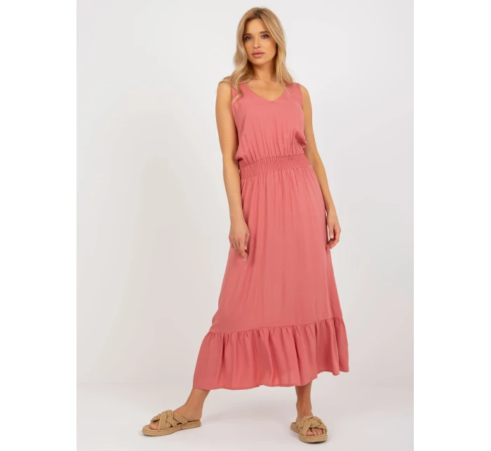 Šaty D73761R30391A tmavě růžové