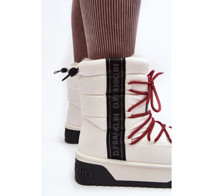 Dámské sněhule se silnou podrážkou, Vegan D.Franklin bílá Dámské sněhule se silnou podrážkou, Vegan D.Franklin bílá