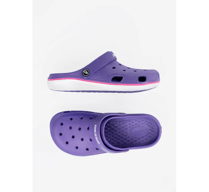 Luxusní fialové nazouváky dámské na plochém podpatku Luxusní fialové nazouváky dámské na plochém podpatku