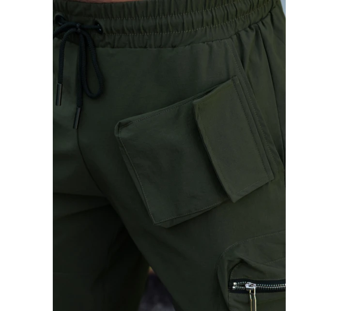 Pánské kalhoty cargo zelené Dstreet UX4301