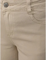Dámské džíny bootcut s páskem béžové FashionStreet UY2961