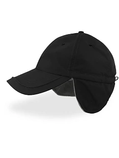 Atlantis Headwear Techno Flap-S 6 panelová kšiltovka s ochranou uší 33.0225 black