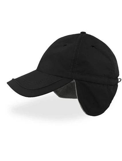 Atlantis Headwear Techno Flap-S 6 panelová kšiltovka s ochranou uší 33.0225 black Atlantis Headwear Techno Flap-S 6 panelová kšiltovka s ochranou uší 33.0225 black