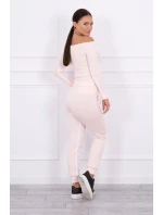 Sada s dvojitými pruhy pudrově růžové barvy Sada s dvojitými pruhy pudrově růžové barvy