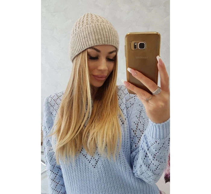 Tenká čepice Grace model 18750315 světle béžová - K-Fashion