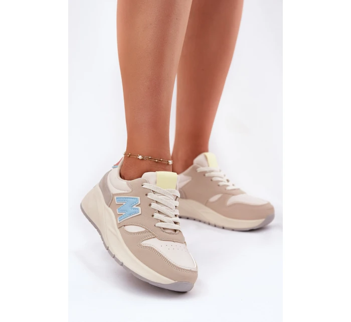 Dámské Sneakersy Na Platformě Béžové Tenanela Dámské Sneakersy Na Platformě Béžové Tenanela