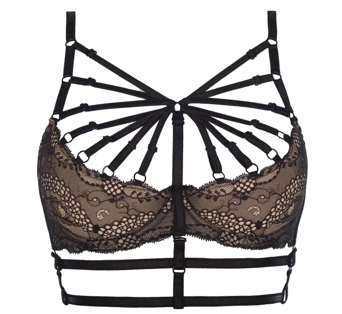 Podprsenka Churro con Nutella V-7681 černá/béžová - Axami