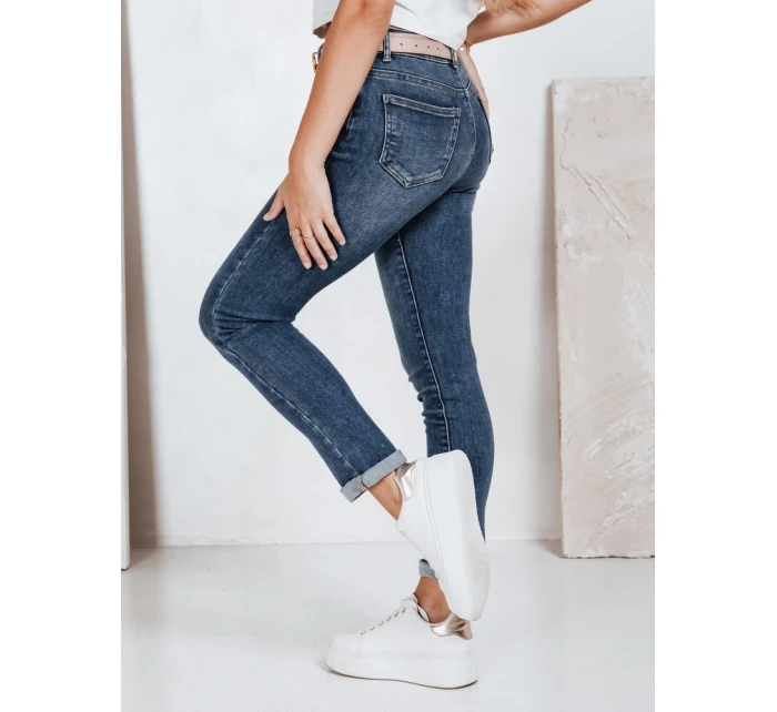Dámské úzké džíny s vysokým pasem modré FashionStreet UY2798
