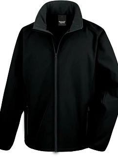 R Pánská 2vrstvá softshell bunda "Printable" 30. black/black model 22428153 - Result