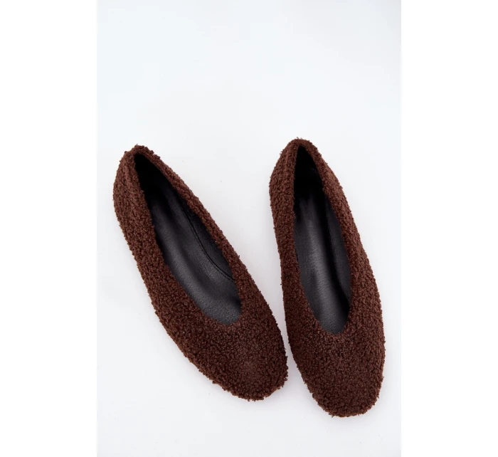 Dámské Baleríny S Kožíškem  Čokoládové model 21704599 - Boto