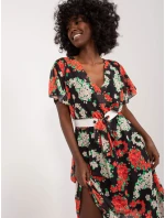 Sukienka DHJ SK model 20105257 czarno czerwony - FPrice