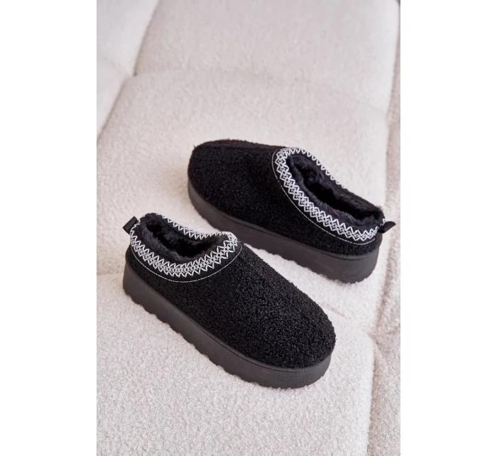 Sněhule Dámské Na Platformě S Výšivkou Černé Tirissa Sněhule Dámské Na Platformě S Výšivkou Černé Tirissa