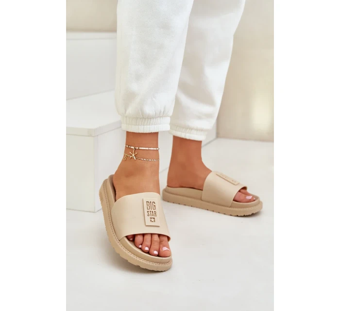 Dámské pantofle Big Star – béžové