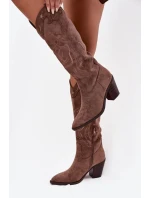 Kozačky na podpatku model 223006 Step in style Kozačky na podpatku model 223006 Step in style