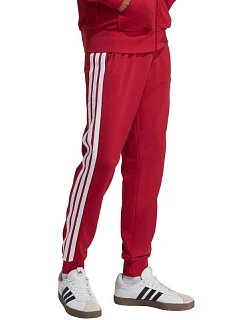 Pánské kalhoty adidas Essential 3-Stripes French Terry bordó KR2702