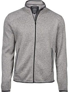 TJ Pánská melanžová pletená fleecová bunda 18. grey melange model 22499139 - Tee Jays