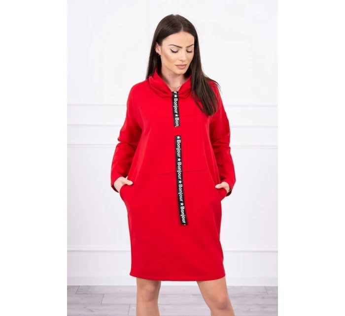 Šaty s kravatou červené Šaty s kravatou červené